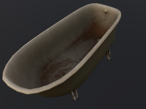 Rusted Lock and Key 3D Model