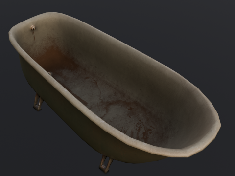 Rusted Lock and Key 3D Model