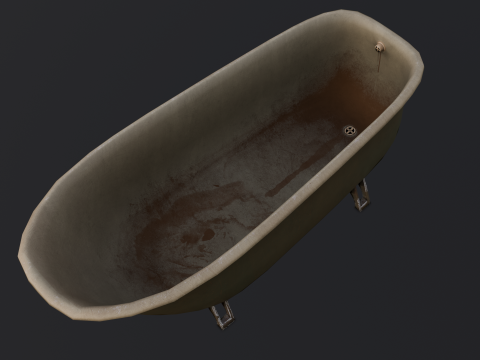 Rusted Lock and Key 3D Model