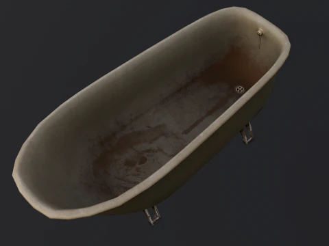 Rusted Lock and Key 3D Model