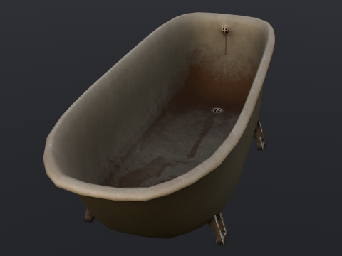 Rusted Lock and Key 3D Model
