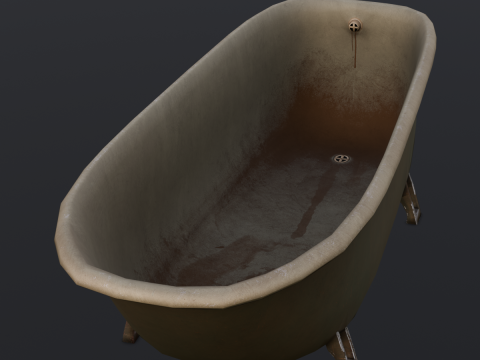 Rusted Lock and Key 3D Model