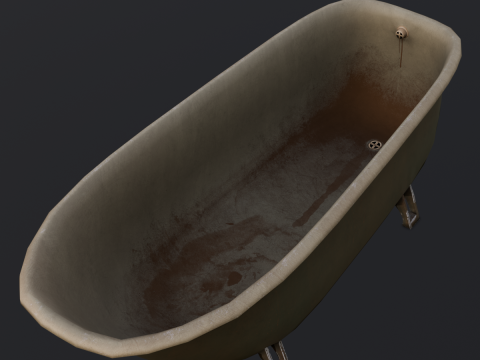 Rusted Lock and Key 3D Model