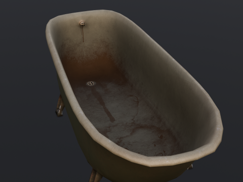Rusted Lock and Key 3D Model
