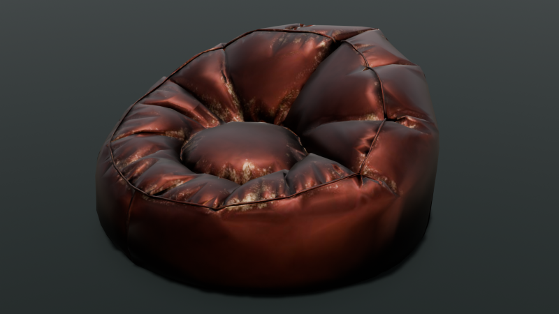 Leather Chair Sofa 3D Модель .c4d .max .obj .3ds .fbx .stl .blend 