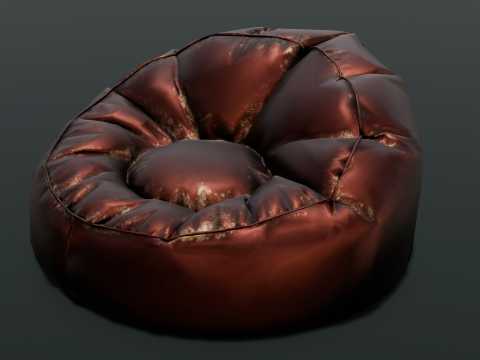 Leather Chair Sofa 3D Модель