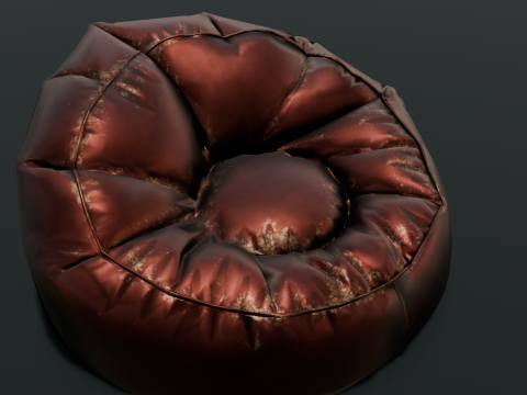 Leather Chair Sofa 3D Модель