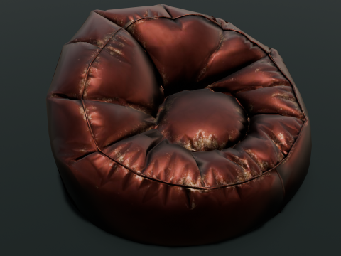 Leather Chair Sofa 3D Модель