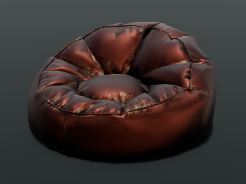 Leather Chair Sofa 3D Модель