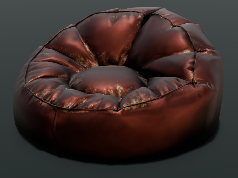 Leather Chair Sofa 3D Модель