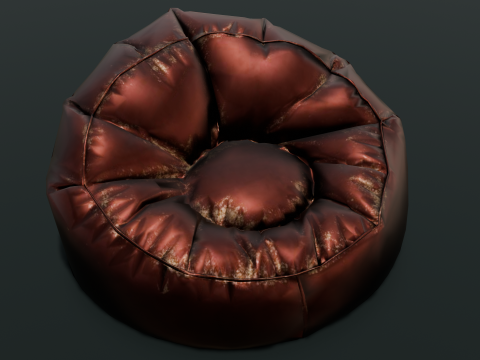 Leather Chair Sofa 3D Модель