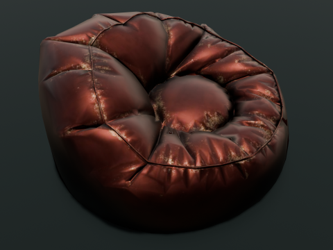 Leather Chair Sofa 3D Модель