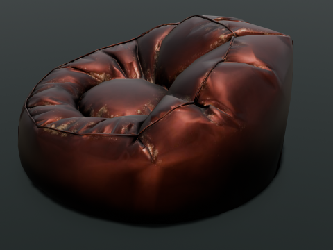 Leather Chair Sofa 3D Модель