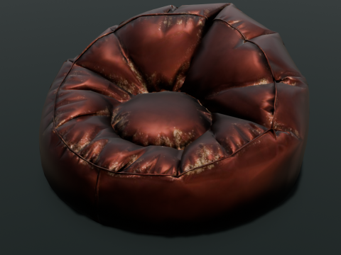 Leather Chair Sofa 3D Модель