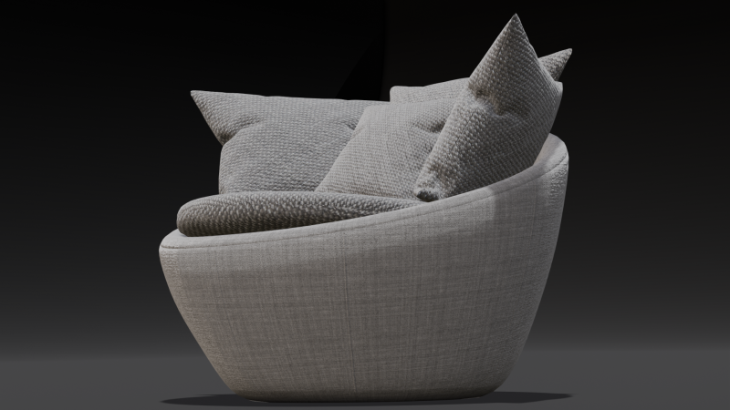 Modern Sofa 3D Модель .c4d .max .obj .3ds .fbx .stl .blend 