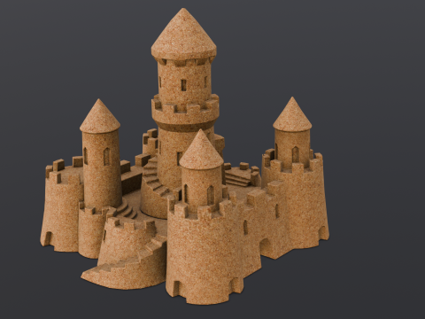 Modern Sandcastle 3D Model