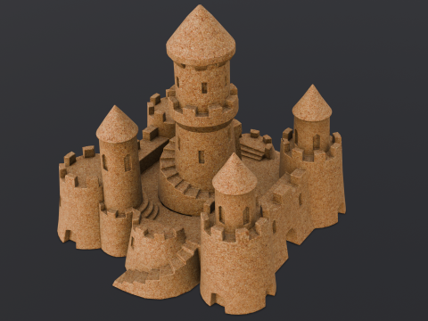 Modern Sandcastle 3D Model