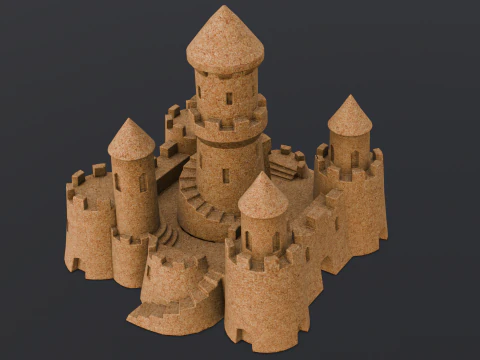 Modern Sandcastle 3D Model