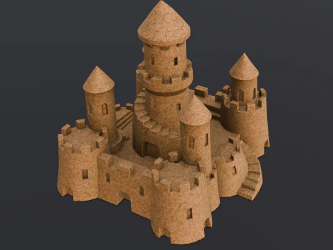 Modern Sandcastle 3D Model