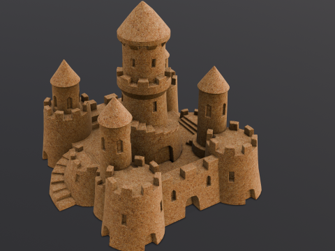 Modern Sandcastle 3D Model
