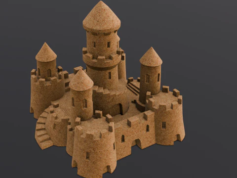 Modern Sandcastle 3D Model