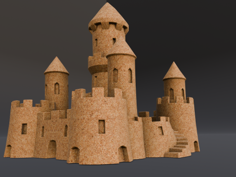 Modern Sandcastle 3D Model