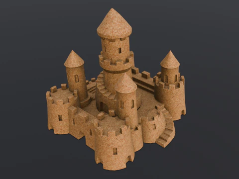 Modern Sandcastle 3D Model