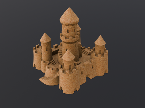 Modern Sandcastle 3D Model