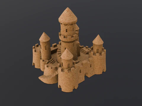 Modern Sandcastle 3D Model
