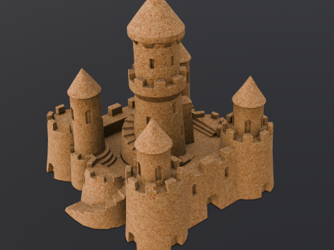 Modern Sandcastle 3D Model
