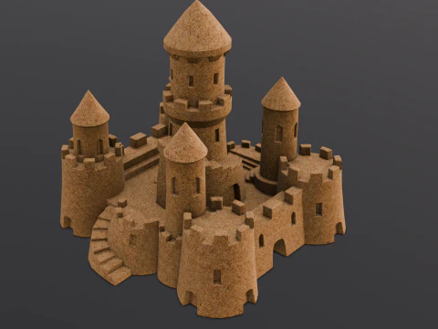 Modern Sandcastle 3D Model