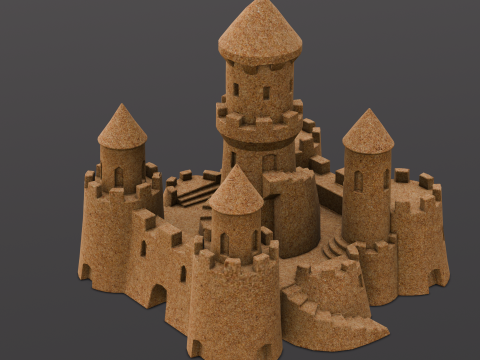 Modern Sandcastle 3D Model