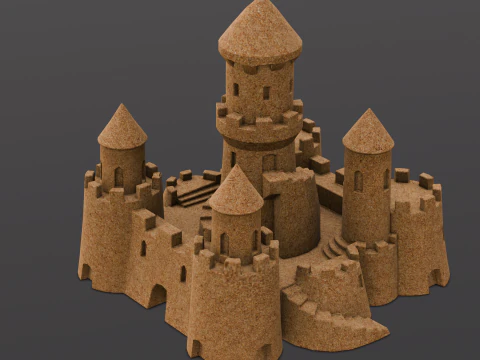 Modern Sandcastle 3D Model