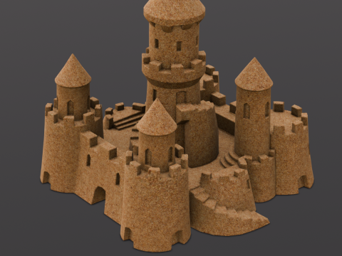 Modern Sandcastle 3D Model