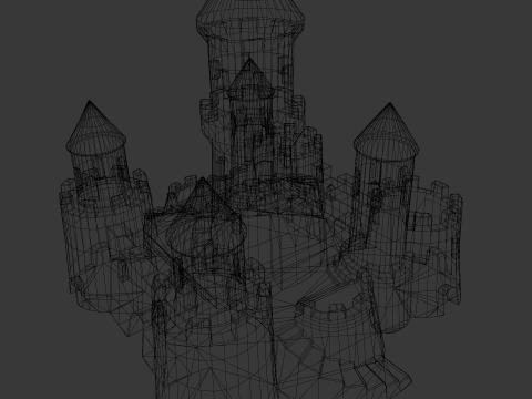 Modern Sandcastle 3D Model