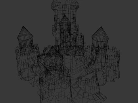 Modern Sandcastle 3D Model