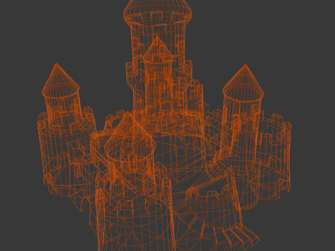 Modern Sandcastle 3D Model