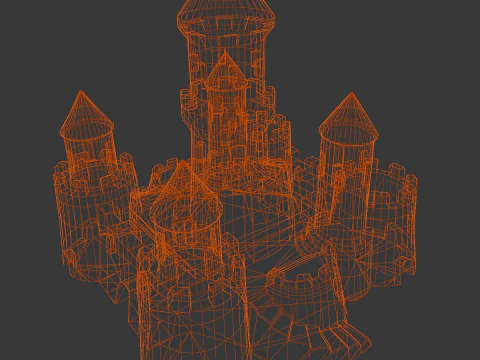 Modern Sandcastle 3D Model