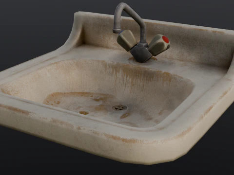 Old Dirty Sink 3D Model