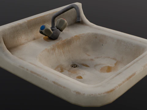 Old Dirty Sink 3D Model