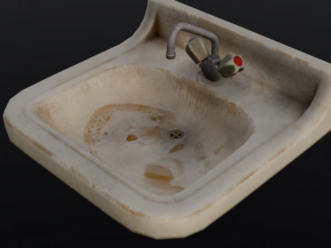 Old Dirty Sink 3D Model