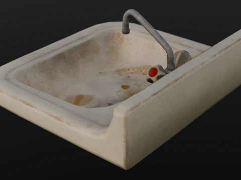 Old Dirty Sink 3D Model