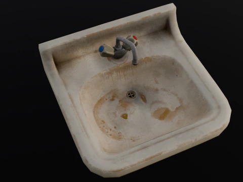 Old Dirty Sink 3D Model
