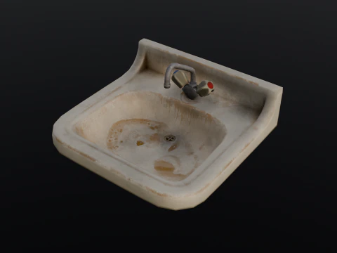 Old Dirty Sink 3D Model