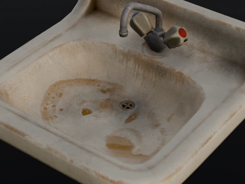 Old Dirty Sink 3D Model
