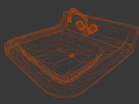 Old Dirty Sink 3D Model