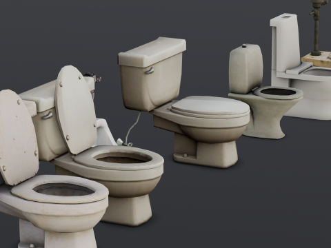 Toilet Pack Modelo 3D
