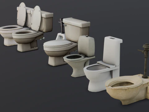 Toilet Pack 3D Model