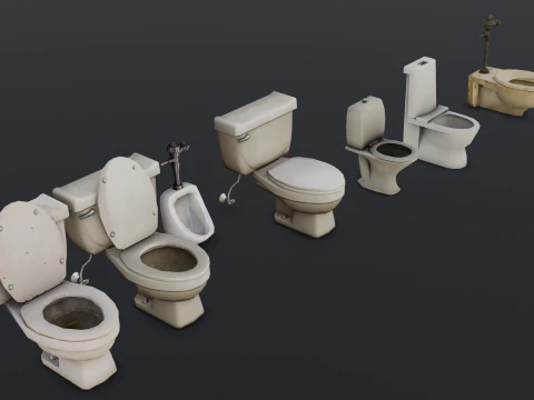 Toilet Pack 3D Model
