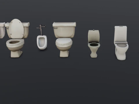 Toilet Pack 3D Model